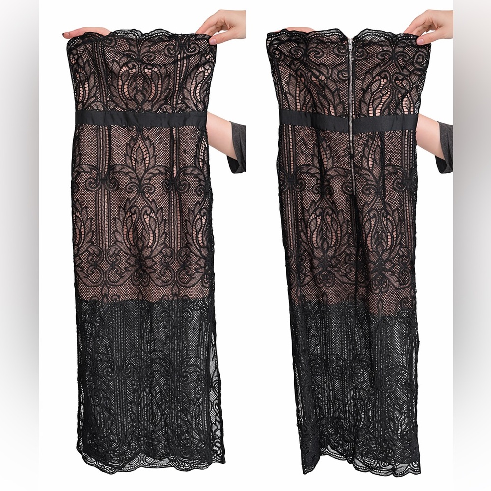 Just Me Black Lace Dress